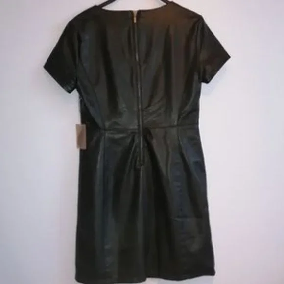A-Line Faux Leather Dress - Picture 2 of 3